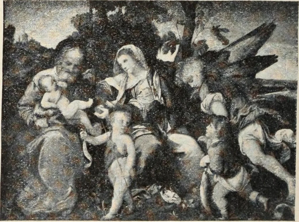 An illustration from Guida sommaria per il visitatore della Biblioteca Ambrosiana e delle collezioni annesse, 1907, leaf 77
