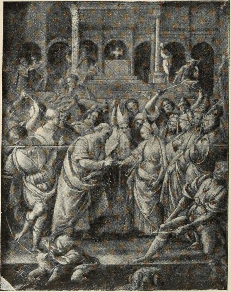 An illustration from Guida sommaria per il visitatore della Biblioteca Ambrosiana e delle collezioni annesse, 1907, leaf 95