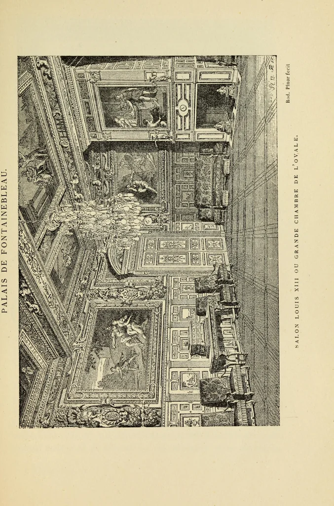 An illustration from Guide artistique & historique au Palais de Fontainebleau, 1889, leaf 105