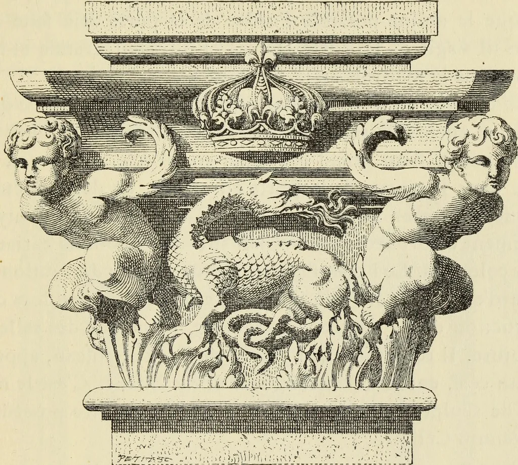 An illustration from Guide artistique & historique au Palais de Fontainebleau, 1889, leaf 135
