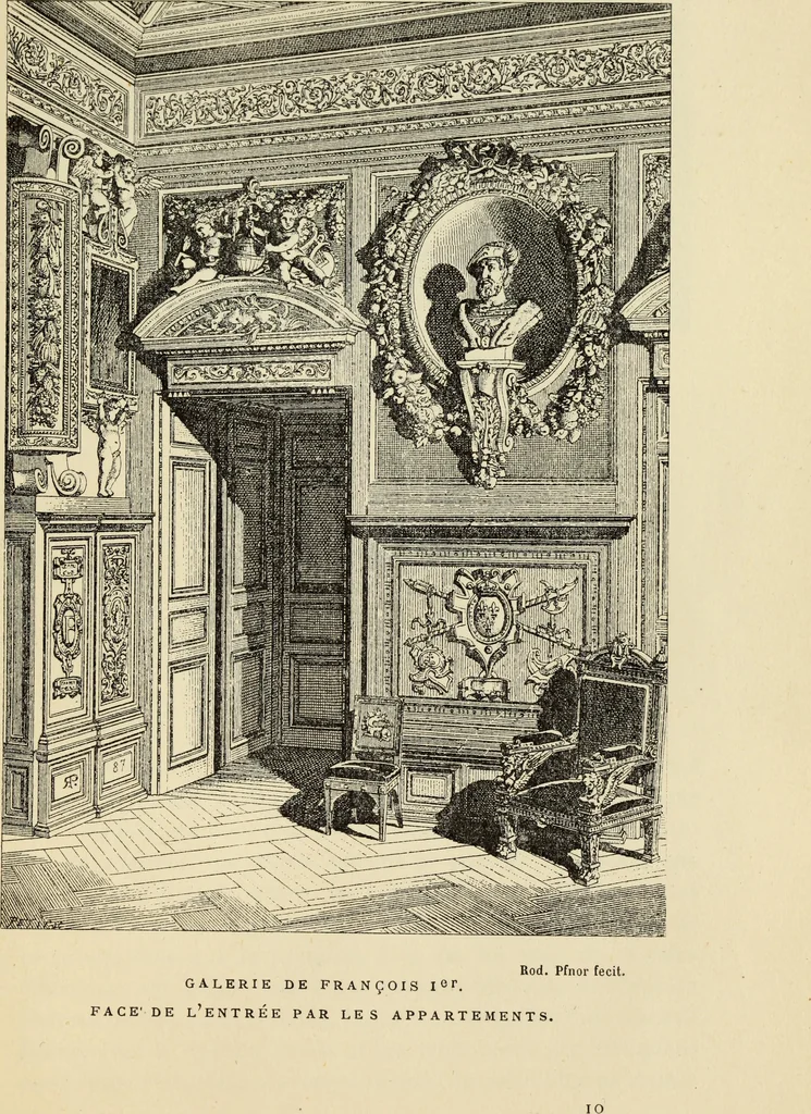 An illustration from Guide artistique & historique au Palais de Fontainebleau, 1889, leaf 157