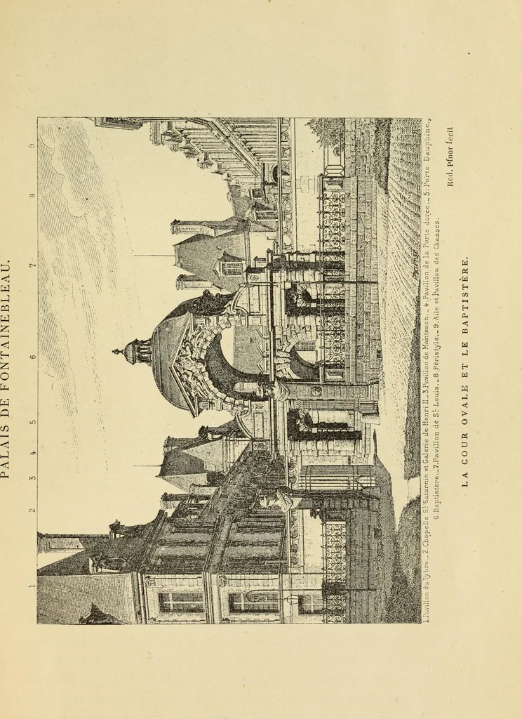An illustration from Guide artistique & historique au Palais de Fontainebleau, 1889, leaf 207