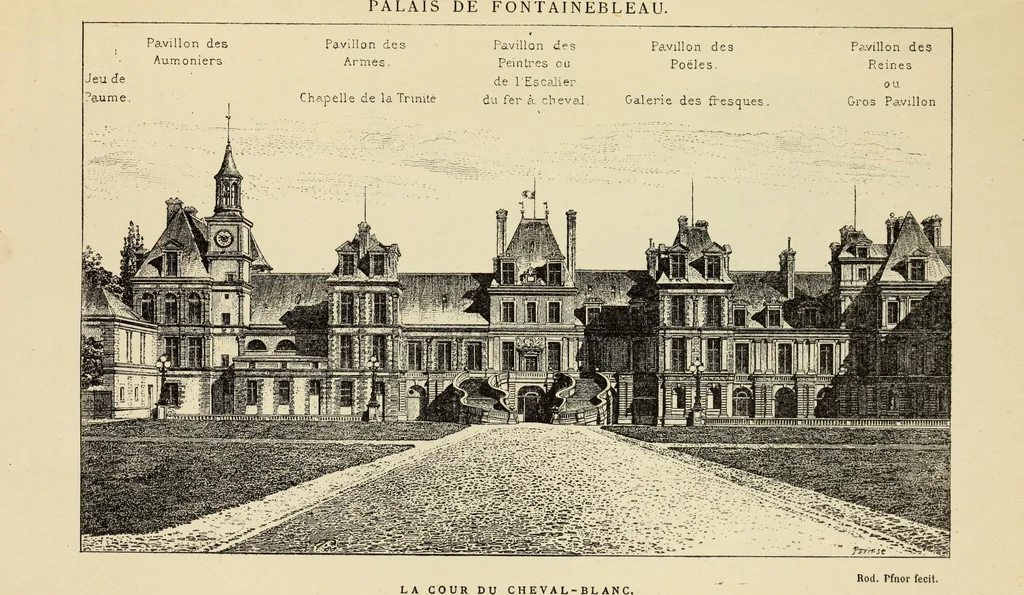 An illustration from Guide artistique & historique au Palais de Fontainebleau, 1889, leaf 21