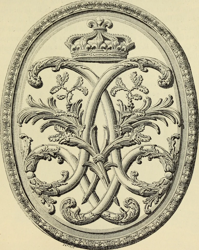 An illustration from Guide artistique & historique au Palais de Fontainebleau, 1889, leaf 55