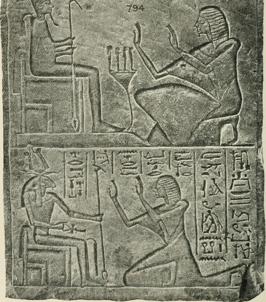 An illustration from A guide to the Egyptian galleries (sculpture). With 39 plates and 46 illustrations in the text, 1909, leaf 281
