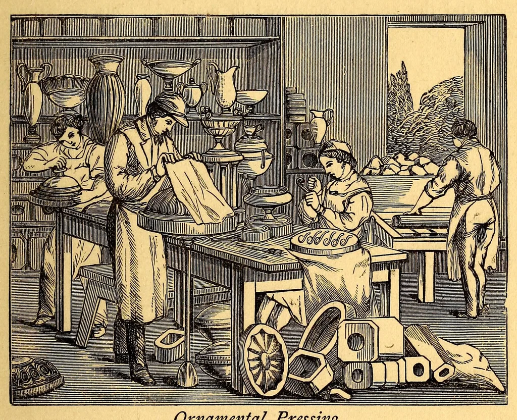 An illustration from A guide through the Royal Porcelain Works, Worcester, and an epitome of the history of pottery and porcelain with the marks on Worcester porcelain, 1878, leaf 31