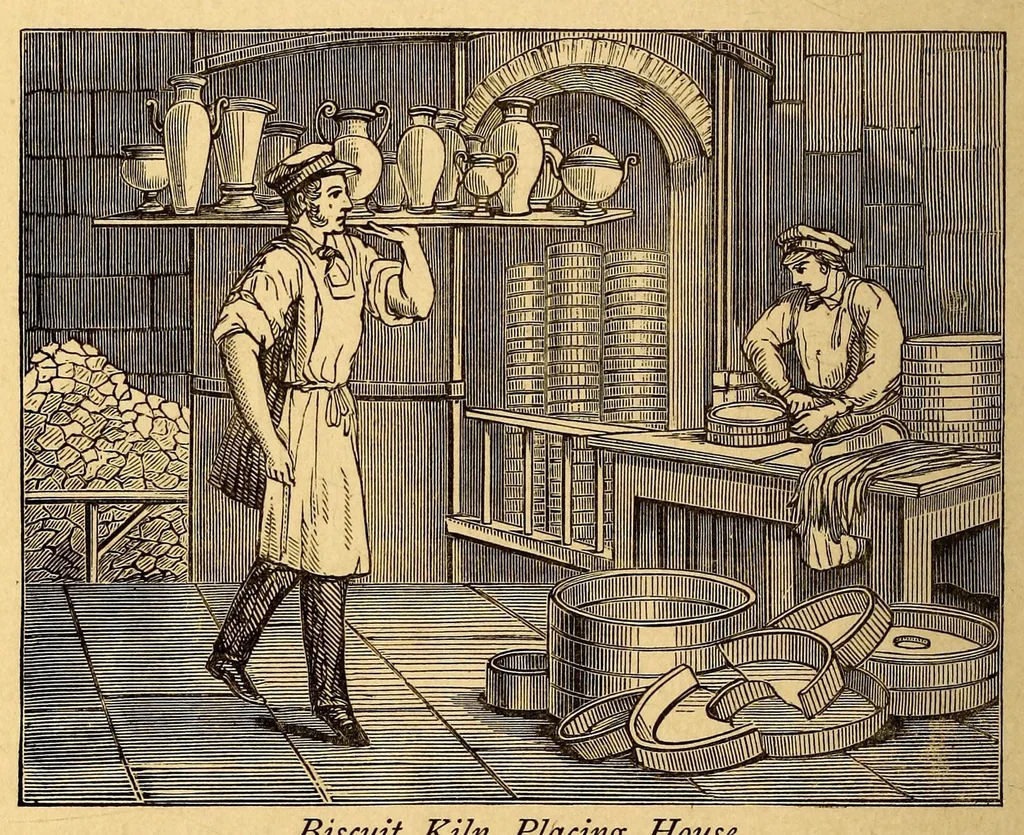 An illustration from A guide through the Royal Porcelain Works, Worcester, and an epitome of the history of pottery and porcelain with the marks on Worcester porcelain, 1878, leaf 32
