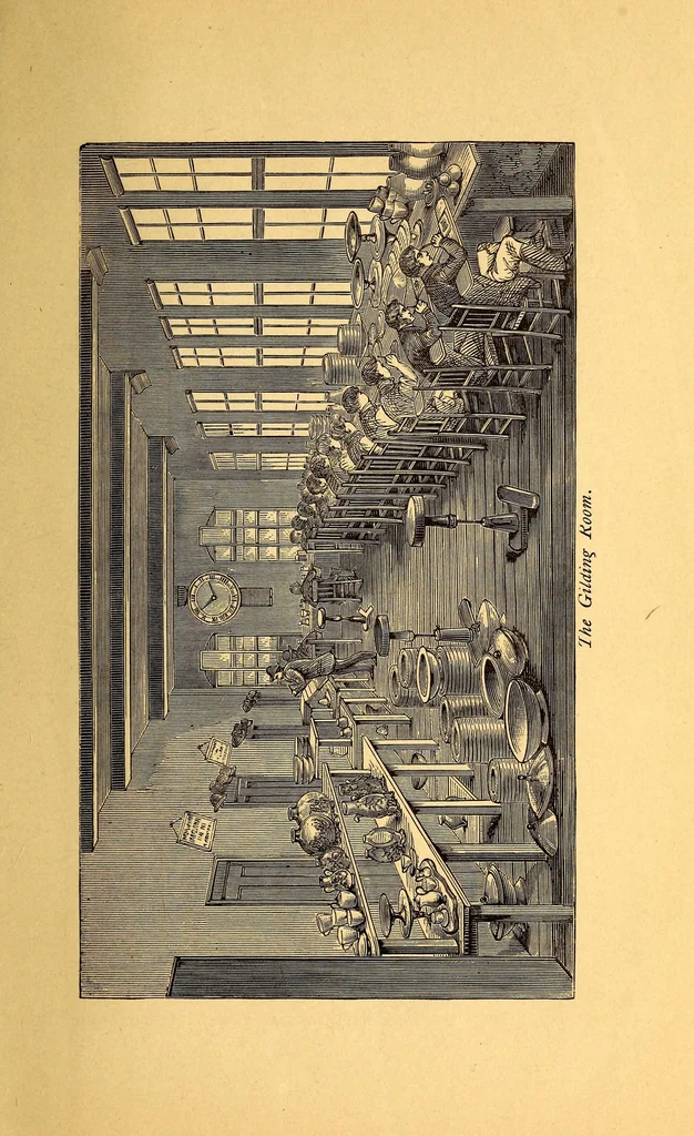 An illustration from A guide through the Royal Porcelain Works, Worcester, and an epitome of the history of pottery and porcelain with the marks on Worcester porcelain, 1878, leaf 37