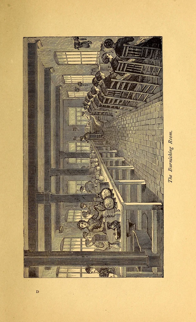 An illustration from A guide through the Royal Porcelain Works, Worcester, and an epitome of the history of pottery and porcelain with the marks on Worcester porcelain, 1878, leaf 43