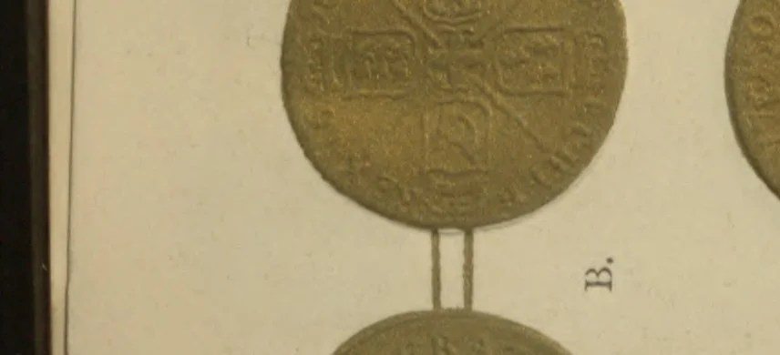 An illustration from A guide to the coins of Great Britain & Ireland, in gold, silver, and copper, from the earliest period to the present time, with their value, 1888, leaf 182