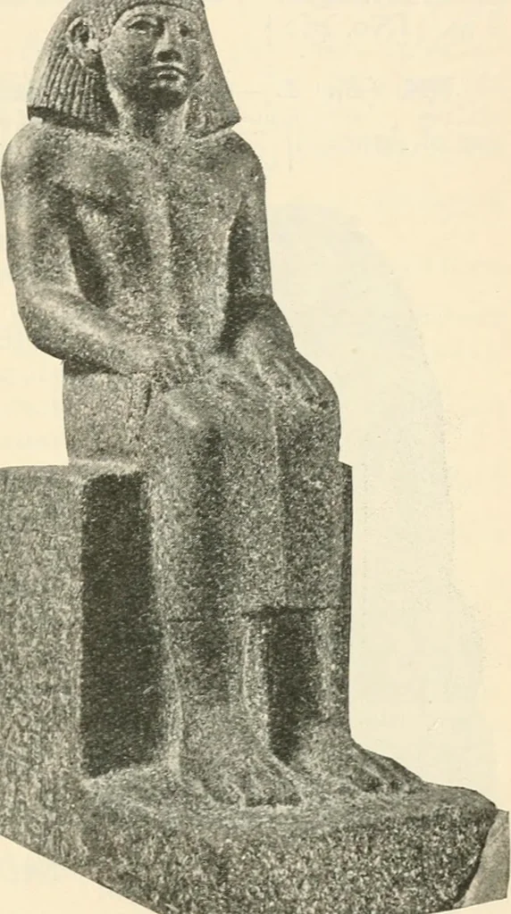 An illustration from A guide to the Egyptian galleries : (sculpture), 1909, leaf 100