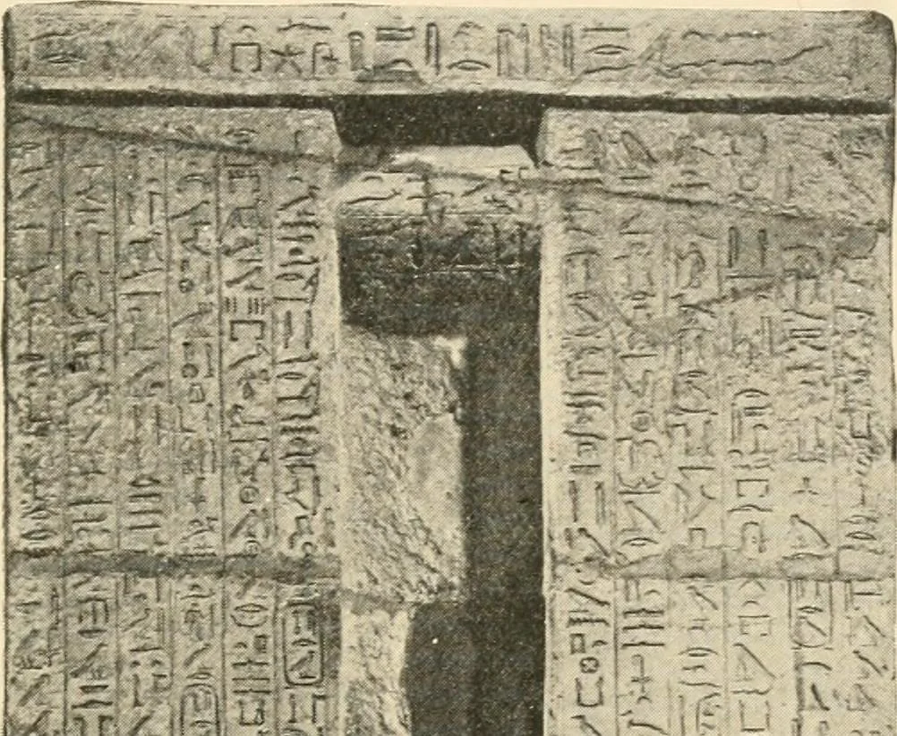 An illustration from A guide to the Egyptian galleries : (sculpture), 1909, leaf 36