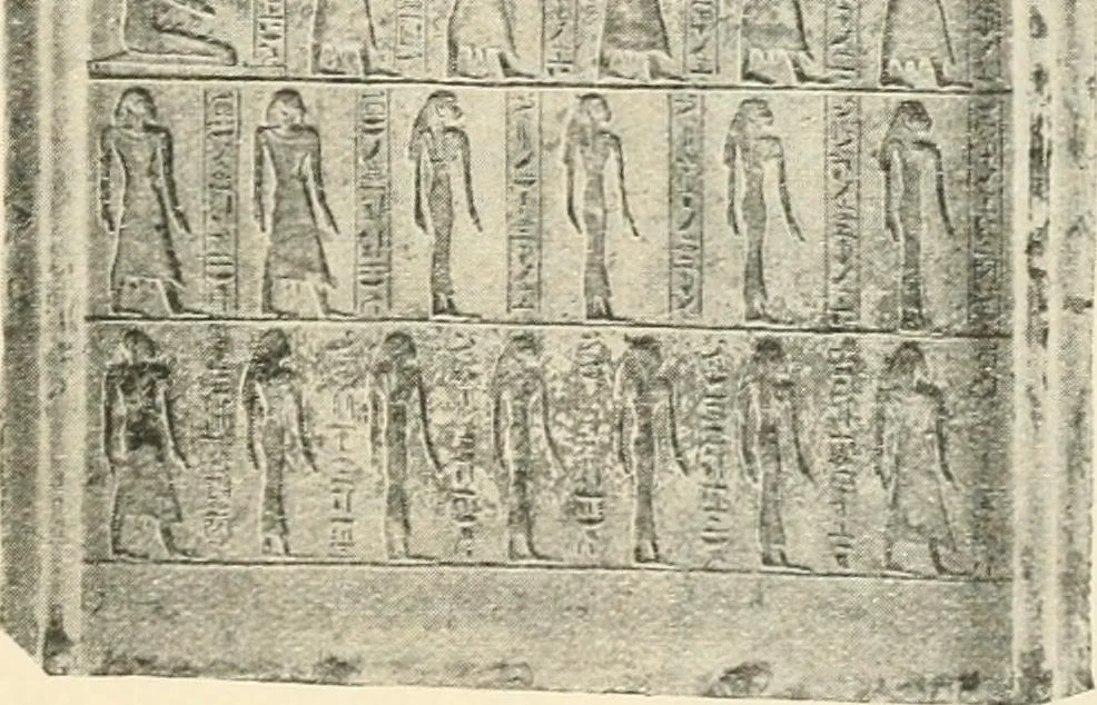 An illustration from A guide to the Egyptian galleries : (sculpture), 1909, leaf 78
