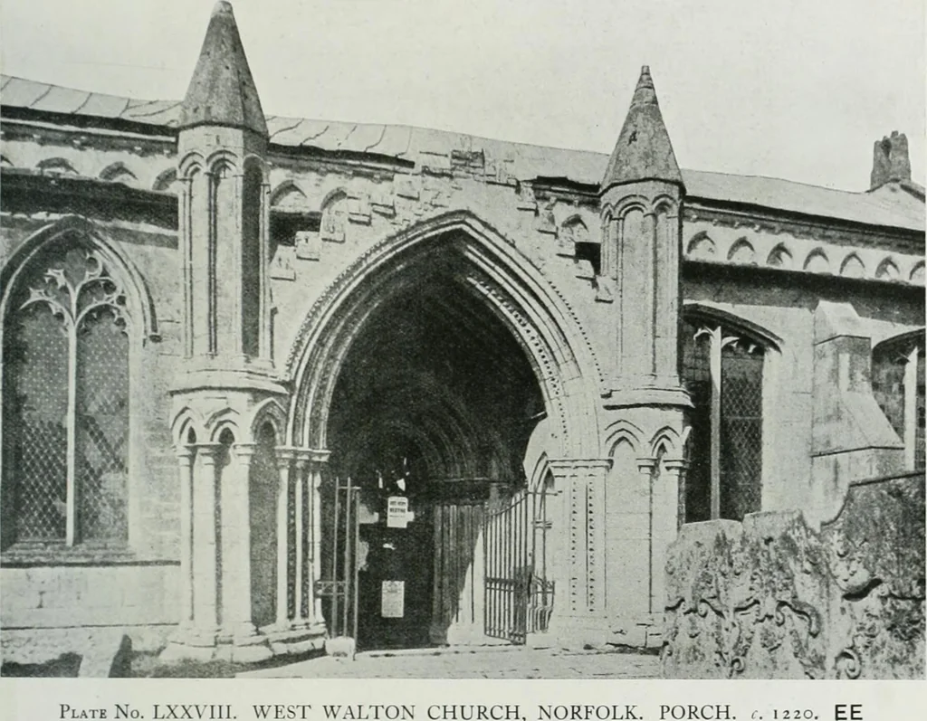 An illustration from A guide to English Gothic architecture, illustrated by numerous drawings and photographs, 1922, leaf 143