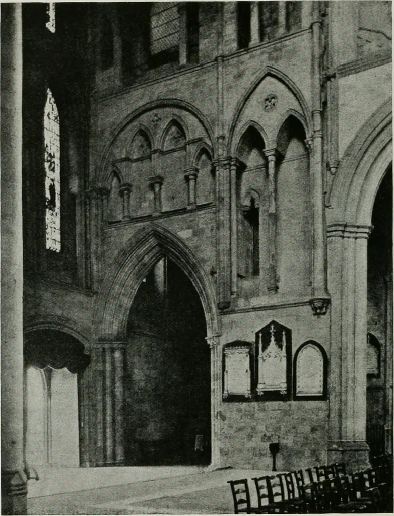 An illustration from A guide to English Gothic architecture, illustrated by numerous drawings and photographs, 1922, leaf 152