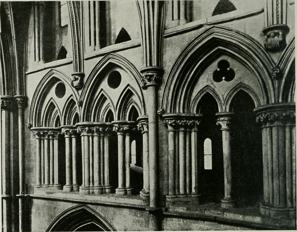 An illustration from A guide to English Gothic architecture, illustrated by numerous drawings and photographs, 1922, leaf 154
