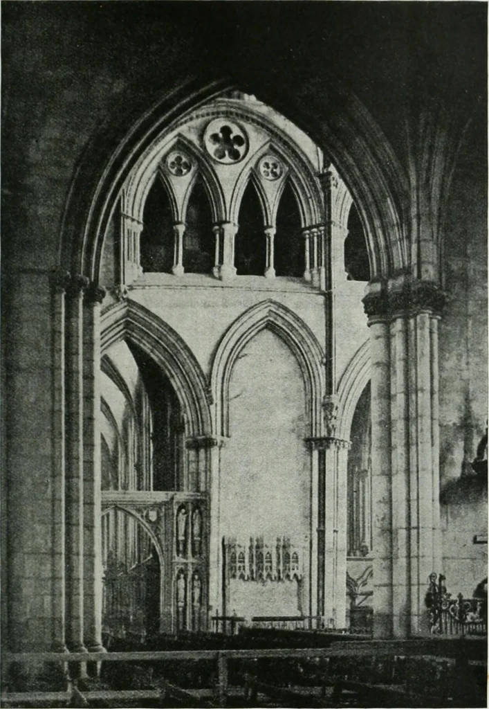An illustration from A guide to English Gothic architecture, illustrated by numerous drawings and photographs, 1922, leaf 155