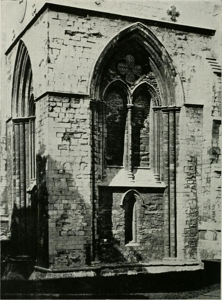 An illustration from A guide to English Gothic architecture, illustrated by numerous drawings and photographs, 1922, leaf 156