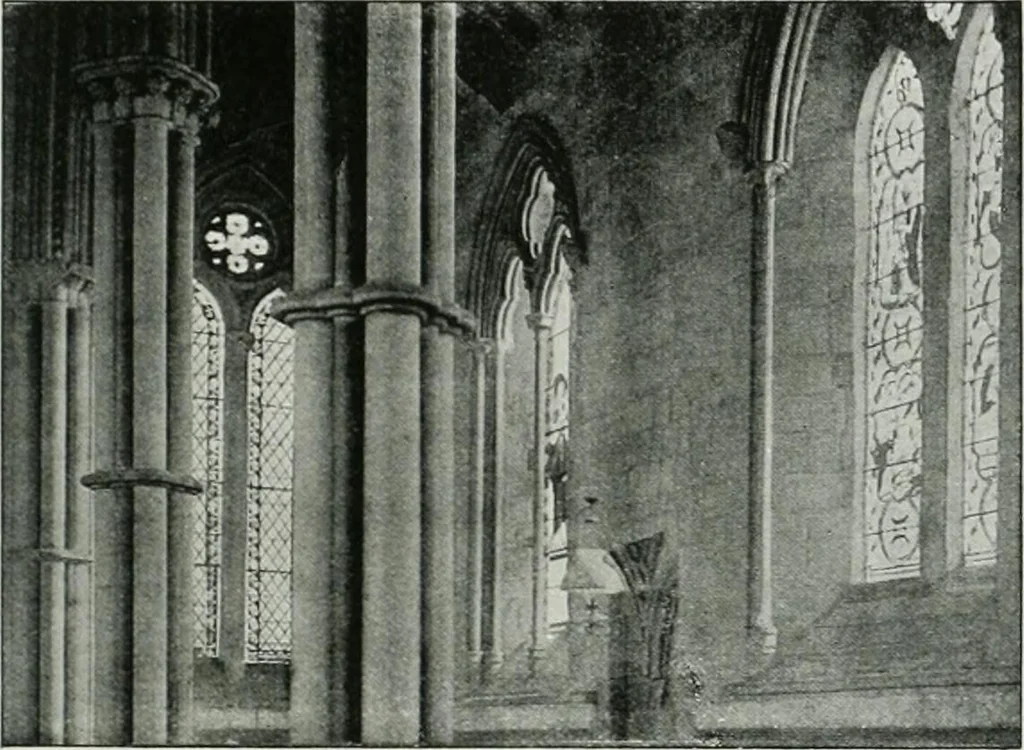 An illustration from A guide to English Gothic architecture, illustrated by numerous drawings and photographs, 1922, leaf 161