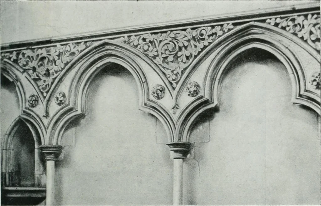 An illustration from A guide to English Gothic architecture, illustrated by numerous drawings and photographs, 1922, leaf 189
