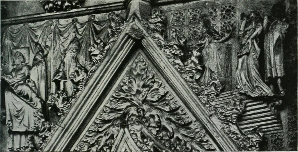 An illustration from A guide to English Gothic architecture, illustrated by numerous drawings and photographs, 1922, leaf 197