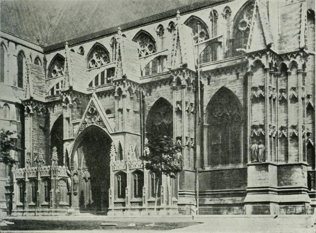 An illustration from A guide to English Gothic architecture, illustrated by numerous drawings and photographs, 1922, leaf 215