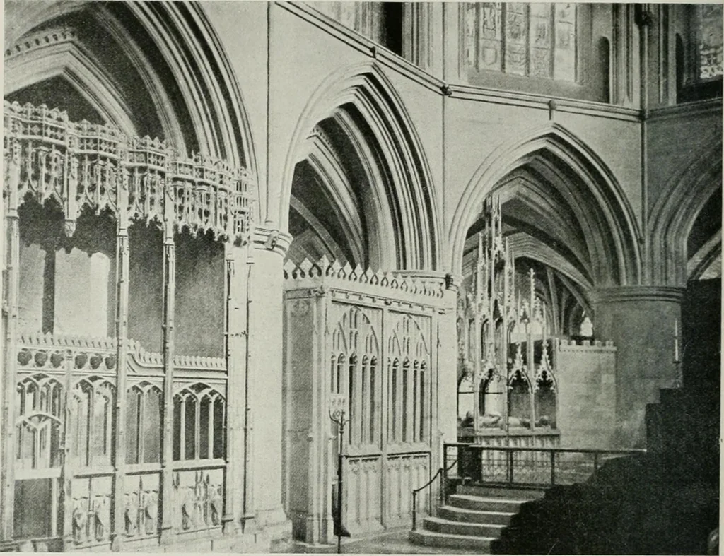 An illustration from A guide to English Gothic architecture, illustrated by numerous drawings and photographs, 1922, leaf 220