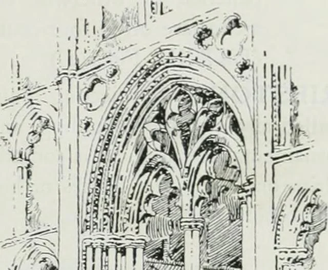 An illustration from A guide to English Gothic architecture, illustrated by numerous drawings and photographs, 1922, leaf 35