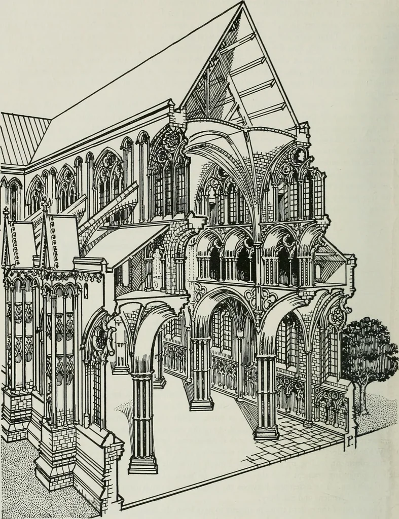 An illustration from A guide to English Gothic architecture, illustrated by numerous drawings and photographs, 1922, leaf 58