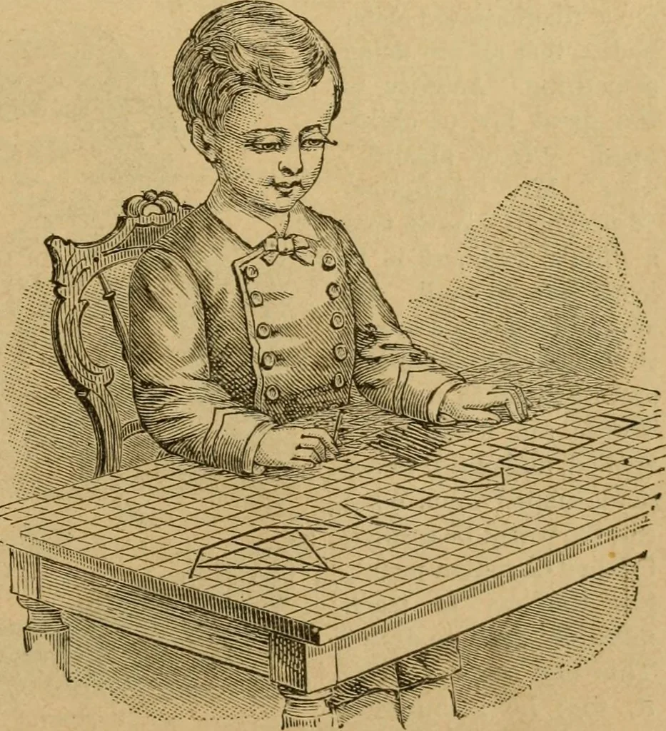 An illustration from Guide to the kindergarten and intermediate class, 1877, leaf 229