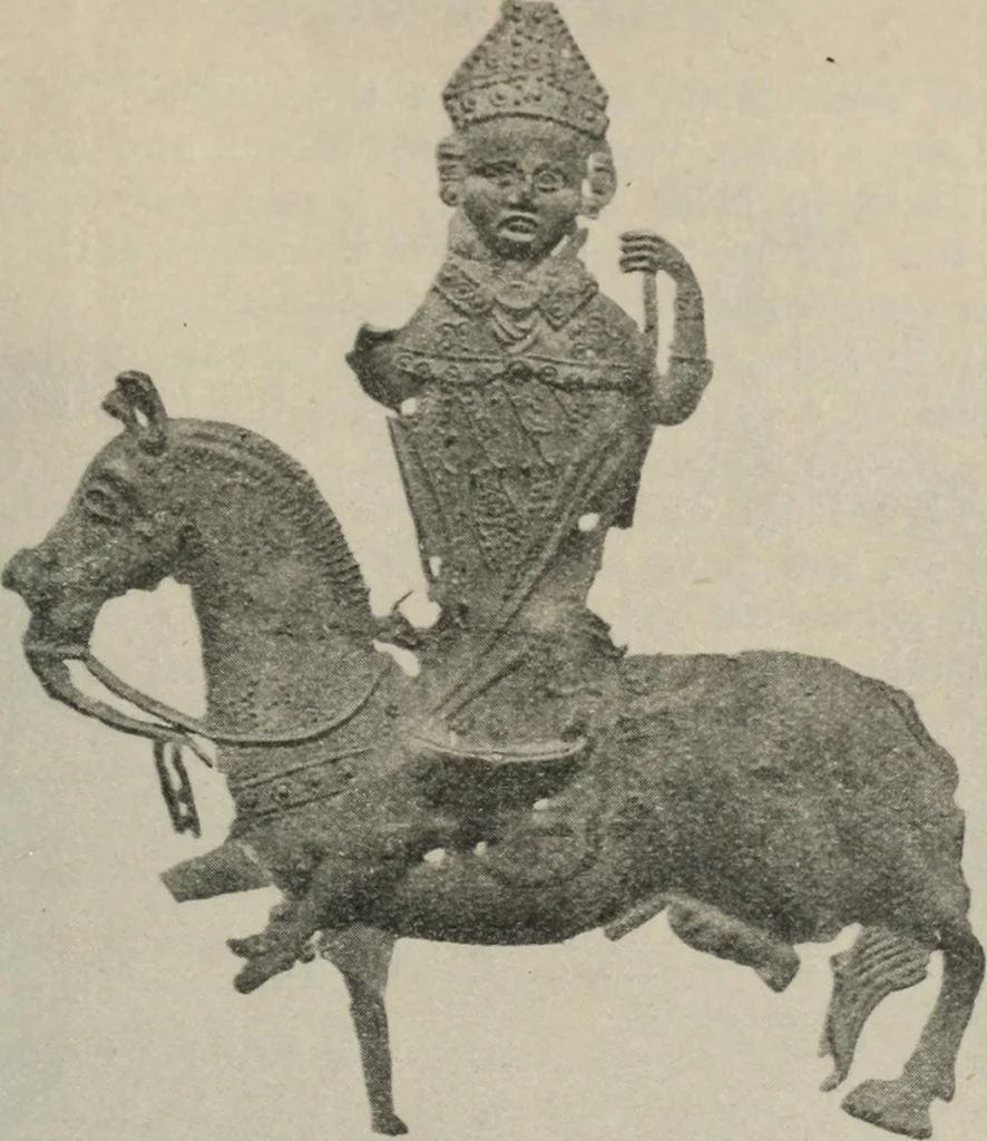 An illustration from A guide to the Mediaeval Room and to the specimens of mediaeval and later times in the gold ornament room : with fourteen plates and a hundred and ninety-four illustrations, 1907, leaf 100