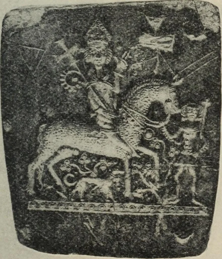 An illustration from A guide to the Mediaeval Room and to the specimens of mediaeval and later times in the gold ornament room : with fourteen plates and a hundred and ninety-four illustrations, 1907, leaf 100
