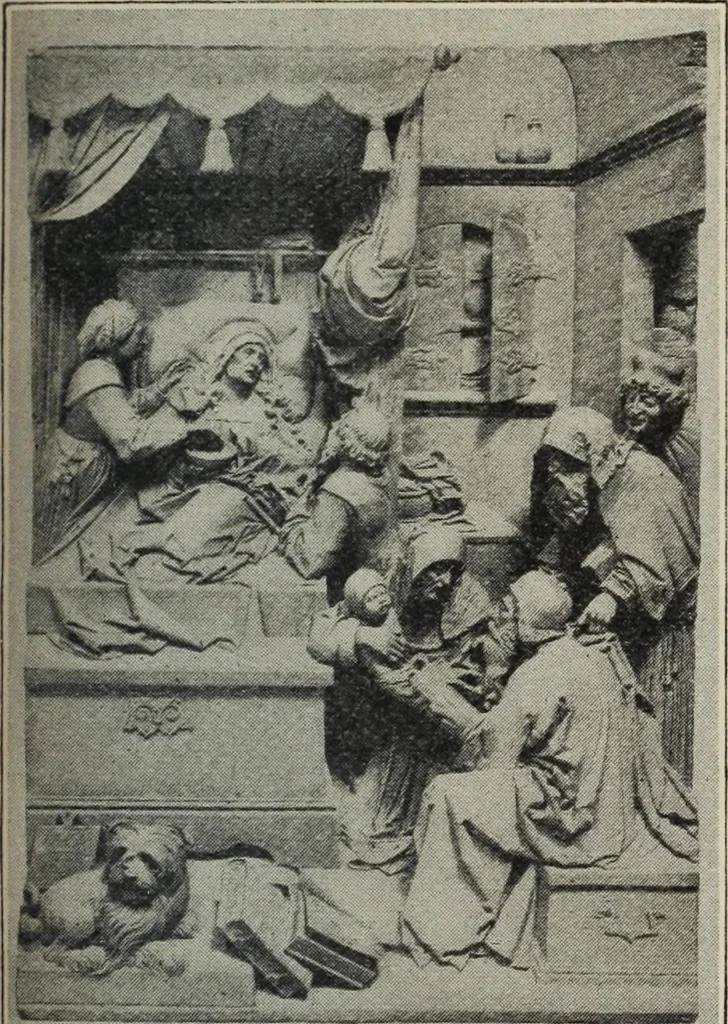 An illustration from A guide to the Mediaeval Room and to the specimens of mediaeval and later times in the gold ornament room : with fourteen plates and a hundred and ninety-four illustrations, 1907, leaf 102