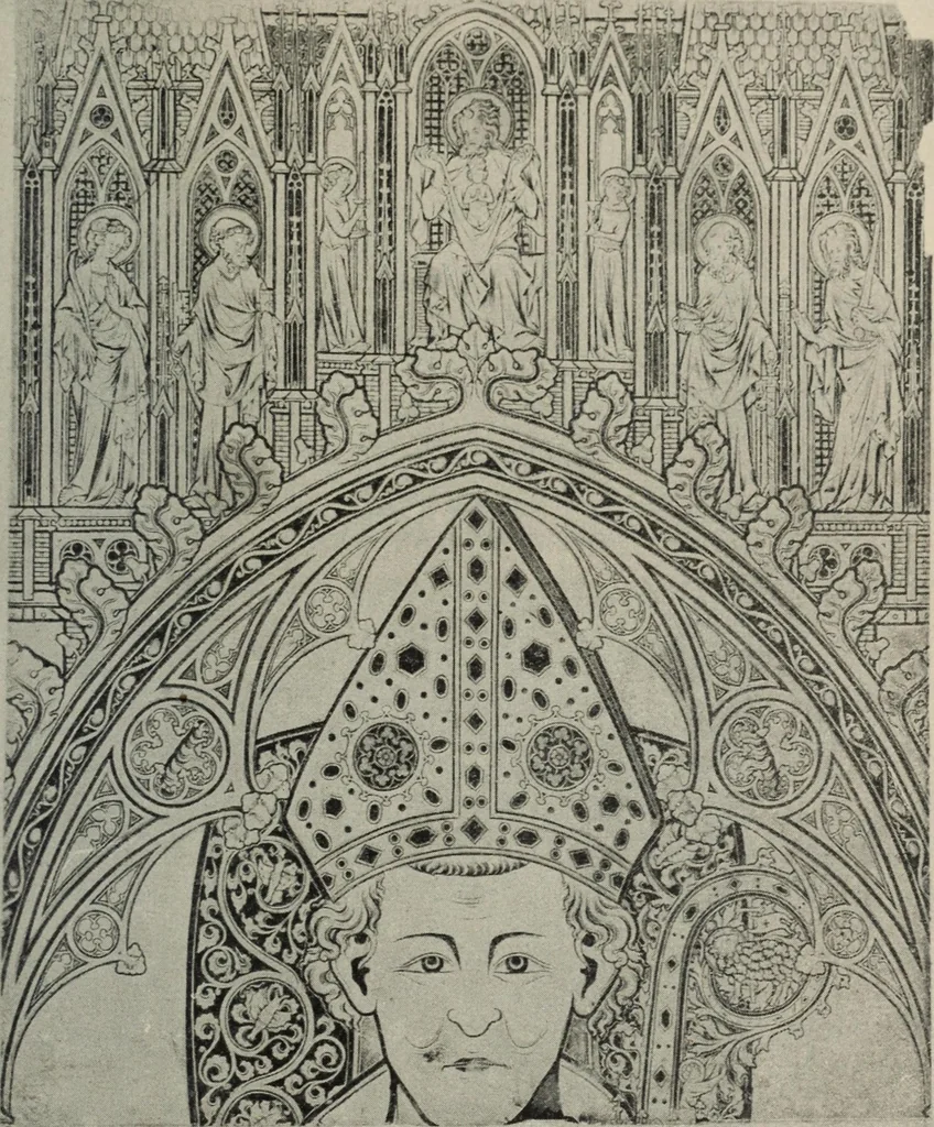 An illustration from A guide to the Mediaeval Room and to the specimens of mediaeval and later times in the gold ornament room : with fourteen plates and a hundred and ninety-four illustrations, 1907, leaf 104
