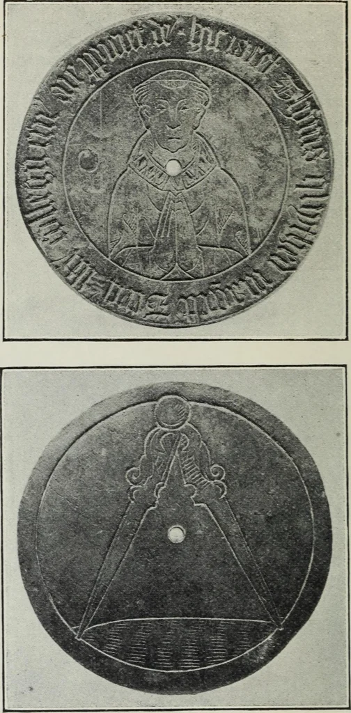An illustration from A guide to the Mediaeval Room and to the specimens of mediaeval and later times in the gold ornament room : with fourteen plates and a hundred and ninety-four illustrations, 1907, leaf 105