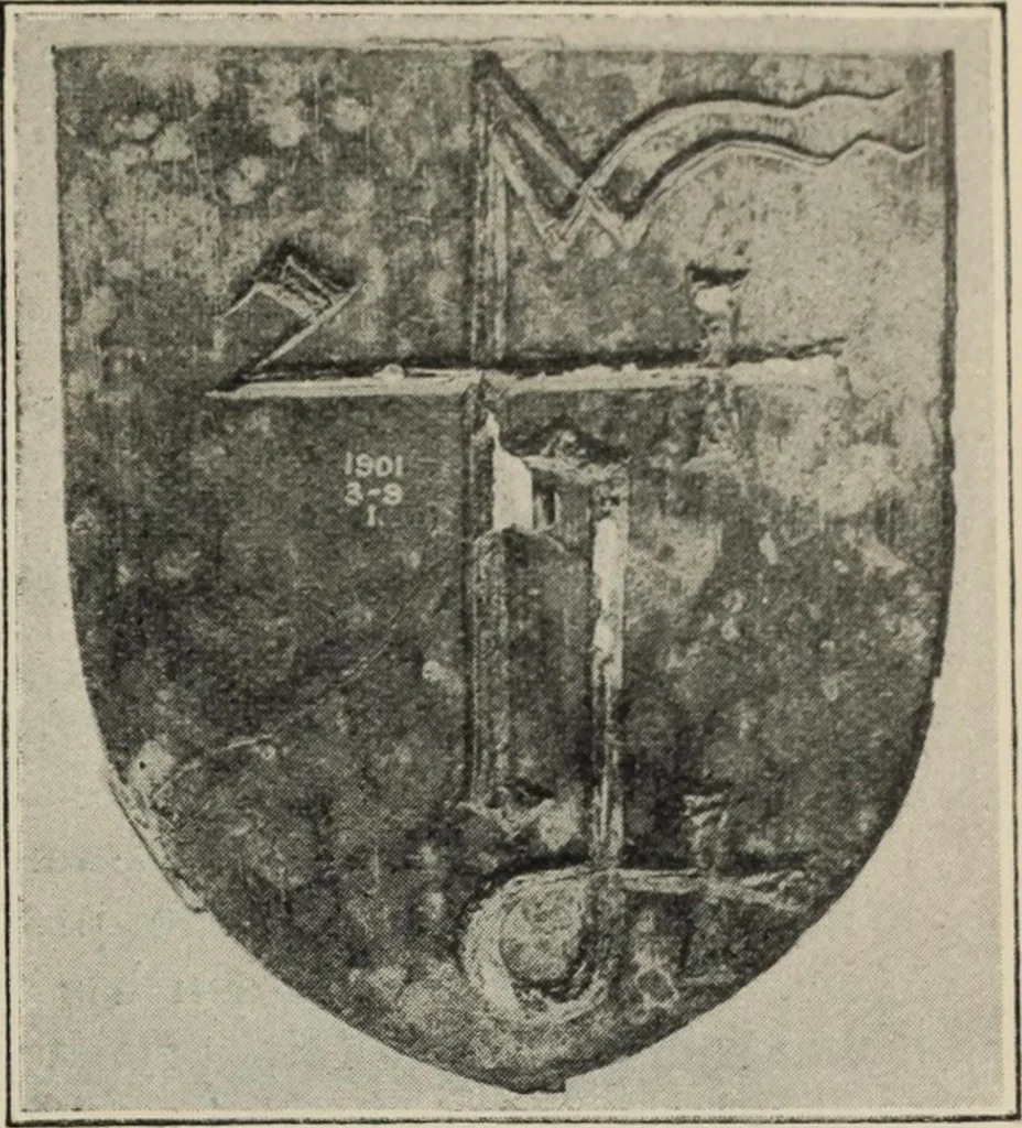 An illustration from A guide to the Mediaeval Room and to the specimens of mediaeval and later times in the gold ornament room : with fourteen plates and a hundred and ninety-four illustrations, 1907, leaf 106