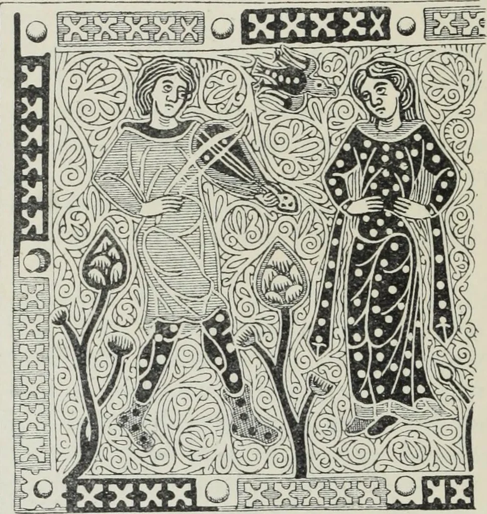 An illustration from A guide to the Mediaeval Room and to the specimens of mediaeval and later times in the gold ornament room : with fourteen plates and a hundred and ninety-four illustrations, 1907, leaf 125