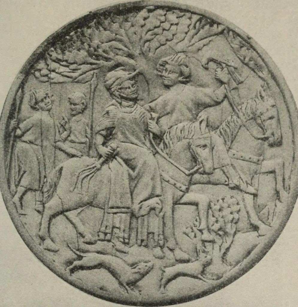 An illustration from A guide to the Mediaeval Room and to the specimens of mediaeval and later times in the gold ornament room : with fourteen plates and a hundred and ninety-four illustrations, 1907, leaf 126