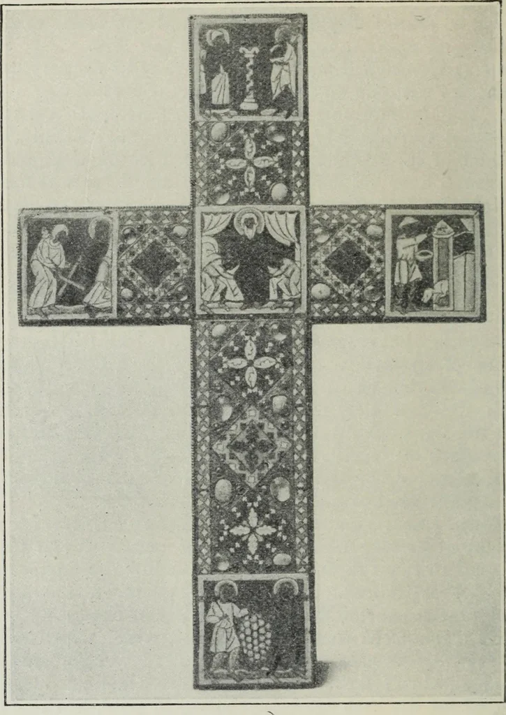 An illustration from A guide to the Mediaeval Room and to the specimens of mediaeval and later times in the gold ornament room : with fourteen plates and a hundred and ninety-four illustrations, 1907, leaf 143