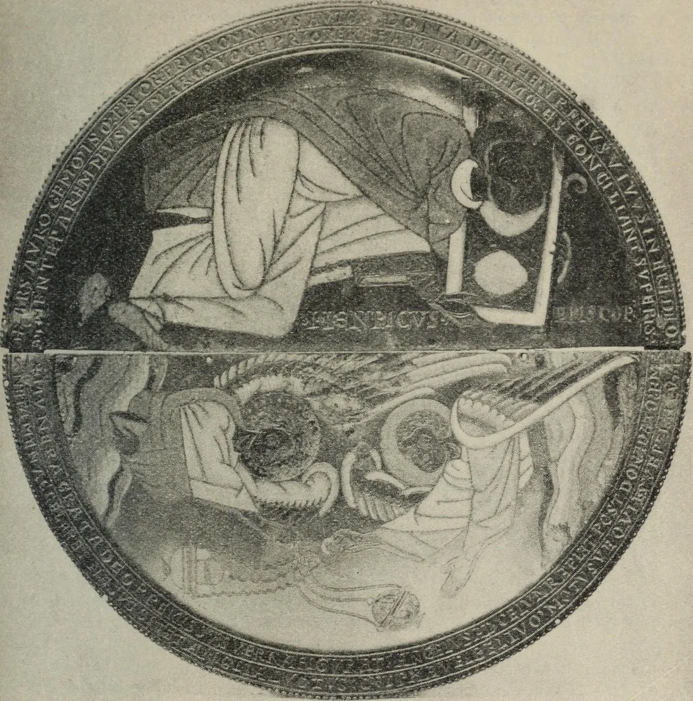 An illustration from A guide to the Mediaeval Room and to the specimens of mediaeval and later times in the gold ornament room : with fourteen plates and a hundred and ninety-four illustrations, 1907, leaf 144