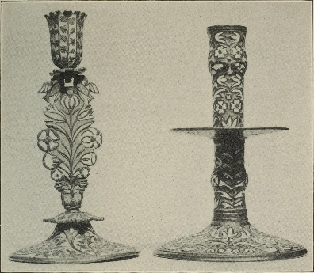An illustration from A guide to the Mediaeval Room and to the specimens of mediaeval and later times in the gold ornament room : with fourteen plates and a hundred and ninety-four illustrations, 1907, leaf 156