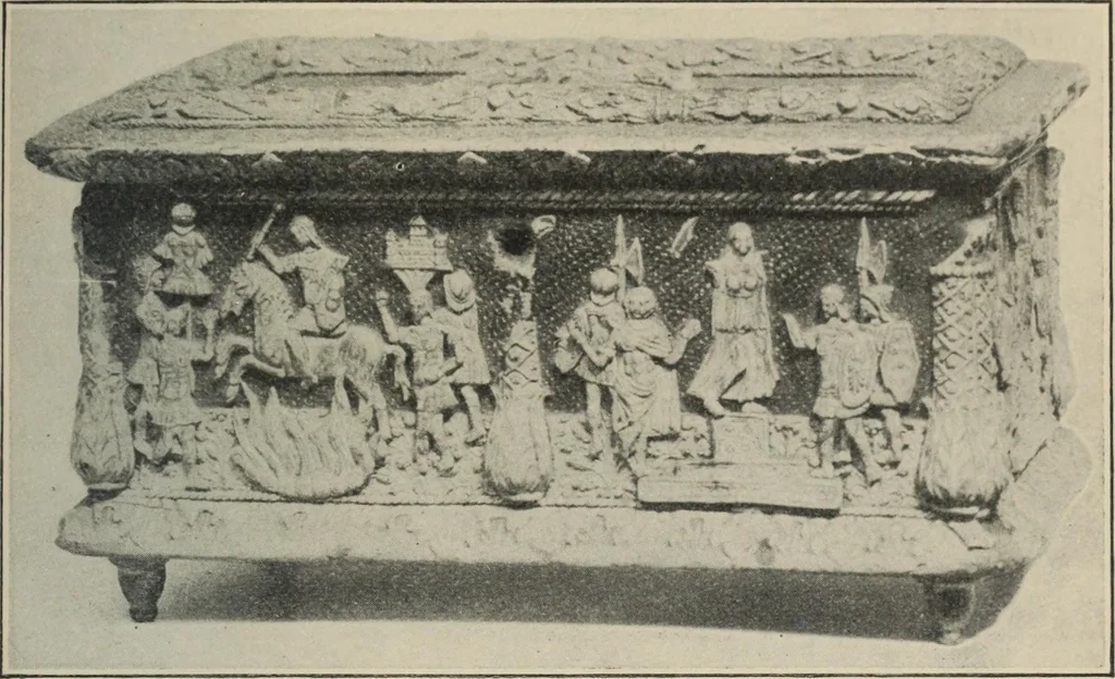 An illustration from A guide to the Mediaeval Room and to the specimens of mediaeval and later times in the gold ornament room : with fourteen plates and a hundred and ninety-four illustrations, 1907, leaf 182