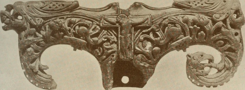 An illustration from A guide to the Mediaeval Room and to the specimens of mediaeval and later times in the gold ornament room : with fourteen plates and a hundred and ninety-four illustrations, 1907, leaf 196