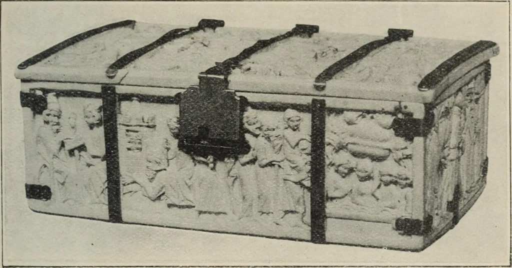 An illustration from A guide to the Mediaeval Room and to the specimens of mediaeval and later times in the gold ornament room : with fourteen plates and a hundred and ninety-four illustrations, 1907, leaf 202