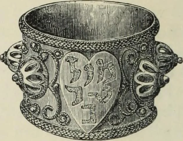 An illustration from A guide to the Mediaeval Room and to the specimens of mediaeval and later times in the gold ornament room : with fourteen plates and a hundred and ninety-four illustrations, 1907, leaf 215