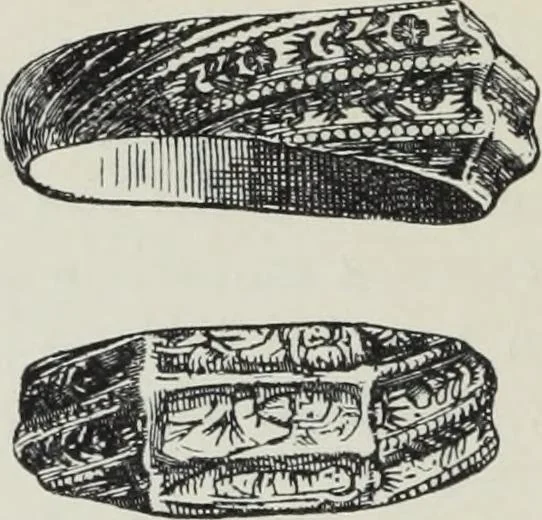 An illustration from A guide to the Mediaeval Room and to the specimens of mediaeval and later times in the gold ornament room : with fourteen plates and a hundred and ninety-four illustrations, 1907, leaf 215
