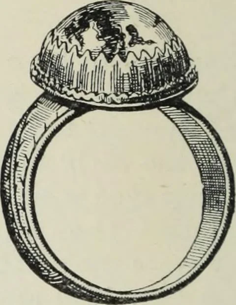 An illustration from A guide to the Mediaeval Room and to the specimens of mediaeval and later times in the gold ornament room : with fourteen plates and a hundred and ninety-four illustrations, 1907, leaf 215