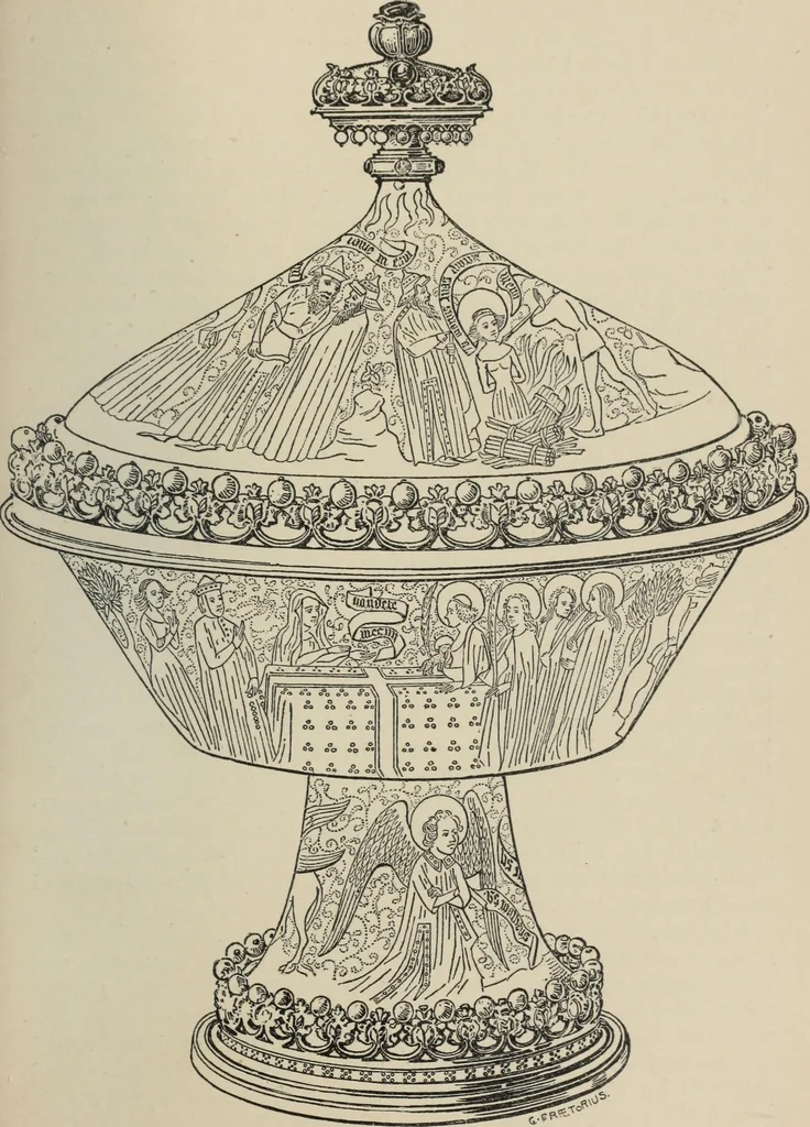 An illustration from A guide to the Mediaeval Room and to the specimens of mediaeval and later times in the gold ornament room : with fourteen plates and a hundred and ninety-four illustrations, 1907, leaf 278