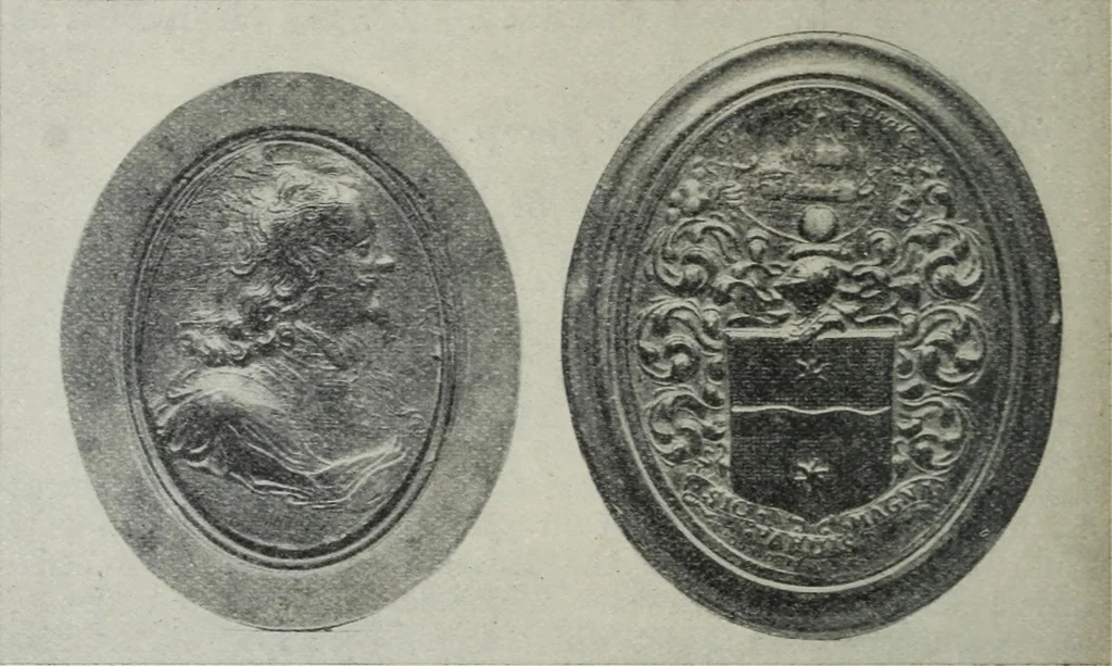 An illustration from A guide to the Mediaeval Room and to the specimens of mediaeval and later times in the gold ornament room : with fourteen plates and a hundred and ninety-four illustrations, 1907, leaf 285