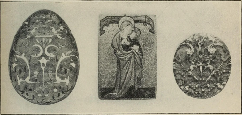 An illustration from A guide to the Mediaeval Room and to the specimens of mediaeval and later times in the gold ornament room : with fourteen plates and a hundred and ninety-four illustrations, 1907, leaf 40